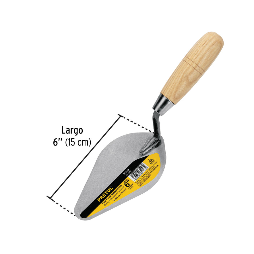 Cuchara para albañil 6' tipo centroamericana, Pretul Caja con 6, 20541