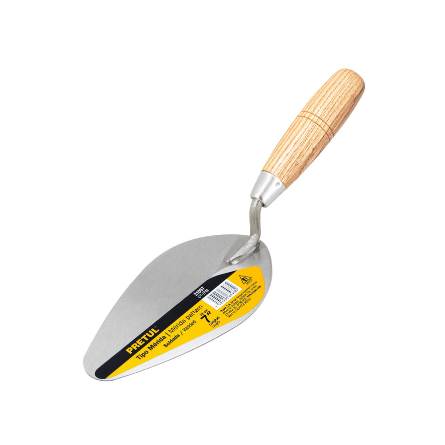 Cuchara para albañil 7' tipo Mérida, Pretul Caja con 6, 21057