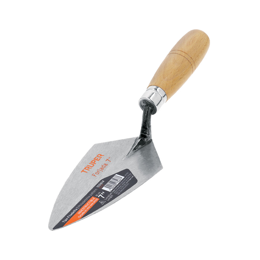 Cuchara para albañil 7' forjada tipo Filadelfia, TRUPER Caja con 3, 102614