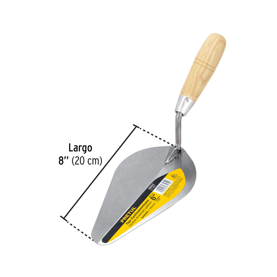 Cuchara para albañil 8' tipo centroamericana, Pretul Caja con 6, 20543