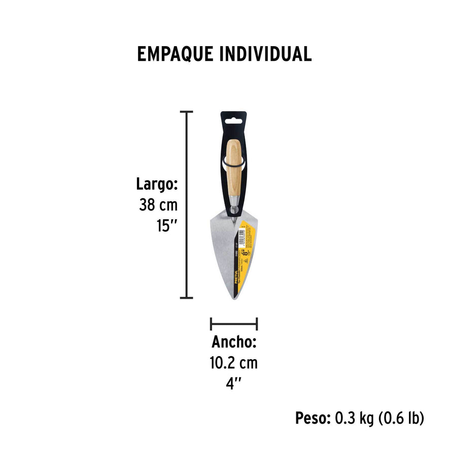 Cuchara para albañil 8' tipo Filadelfia, Pretul Caja con 6, 21052