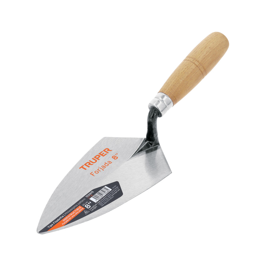 Cuchara para albañil 8' forjada tipo Filadelfia, TRUPER Caja con 3, 102615