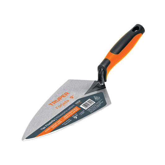 Cuchara p/ albañil 9' forjada tipo Filadelfia, Comfort Grip Caja con 3, 11231