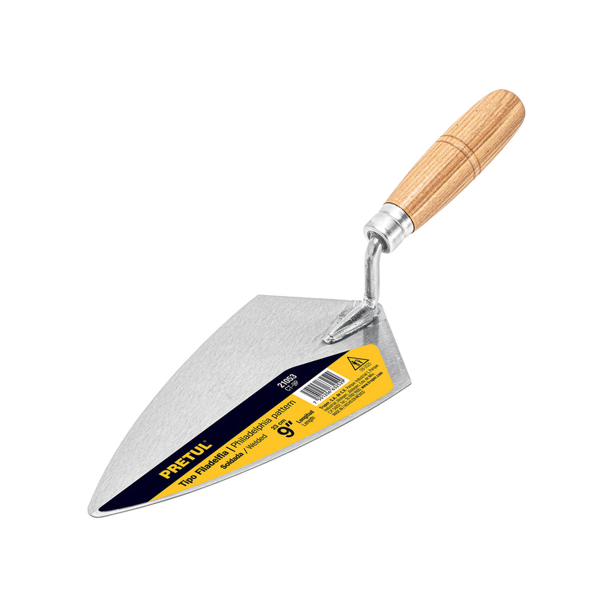 Cuchara para albañil 9' tipo Filadelfia, Pretul Caja con 6, 21053