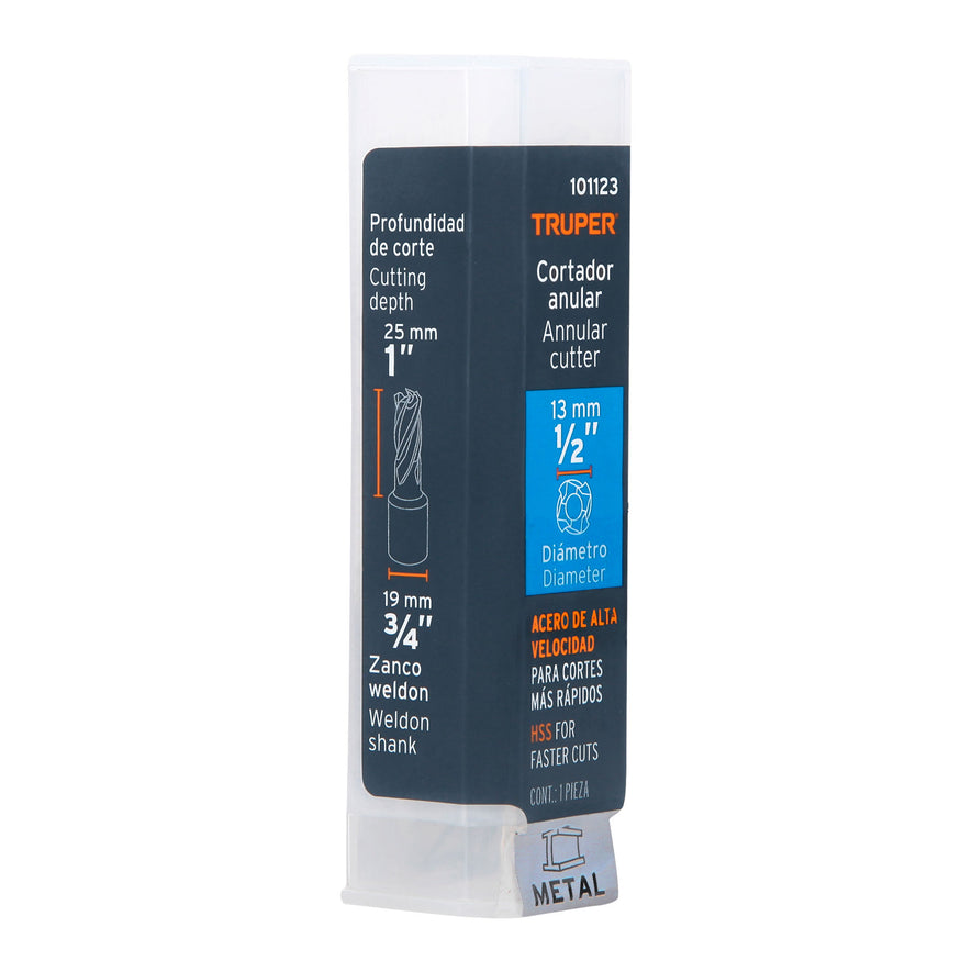 Cortador anular de 1/2' x 1', Truper, 101123