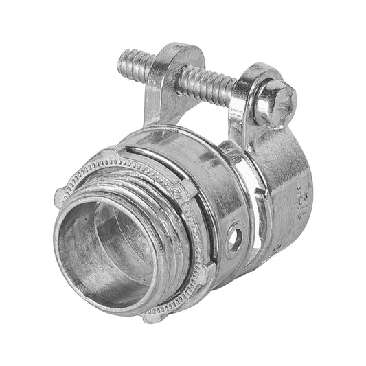 Conector recto 1/2' para tubo flexible metálico, Volteck Caja con 10, 47340