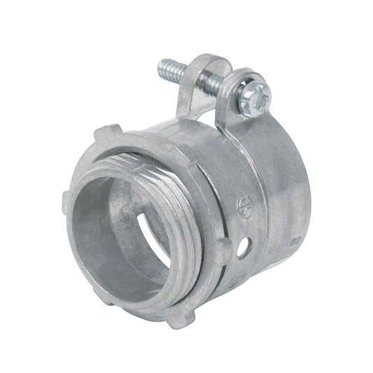 Conector recto 1' para tubo flexible metálico, Volteck Caja con 10, 47342