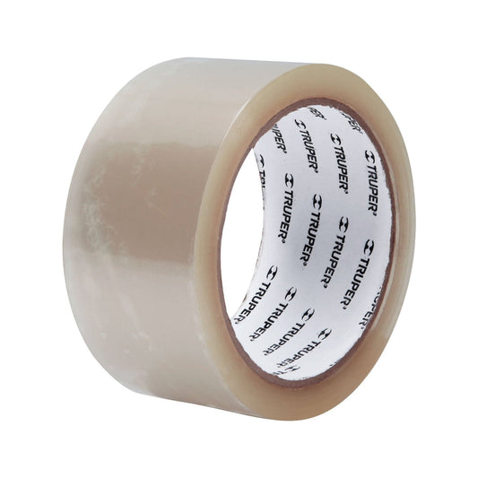 Cinta de empaque 48 mm x 50 m transparente, Truper Caja con 12, 12555