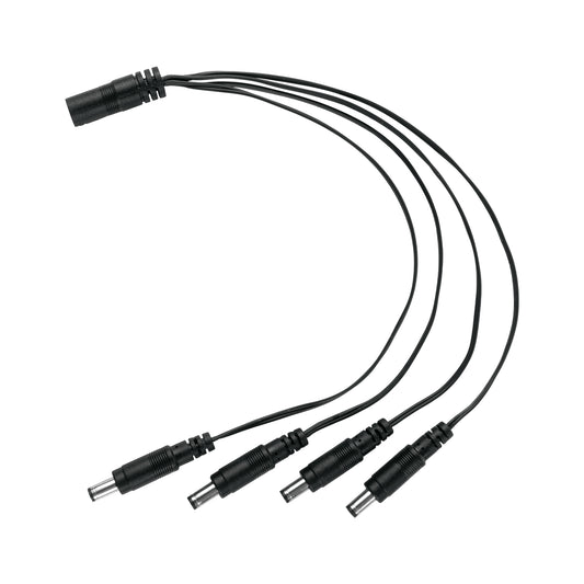 Cable Divisor de Energía tipo Pulpo 1 a 4 para CCTV, Volteck Caja con 4, 49788