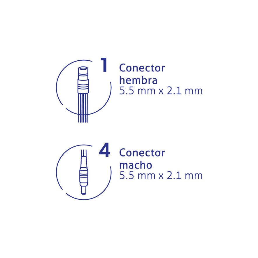 Cable Divisor de Energía tipo Pulpo 1 a 4 para CCTV, Volteck Caja con 4, 49788