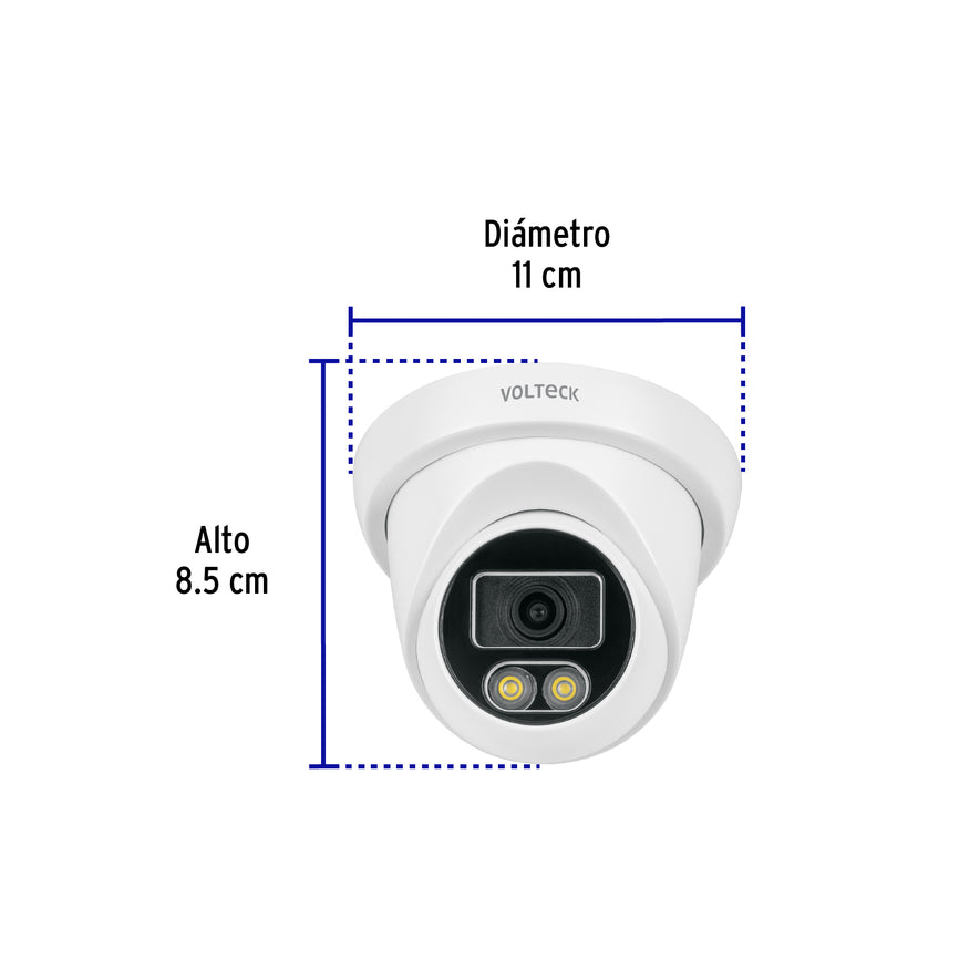 Cámara Tipo Domo 5MP, Lente 2.8mm, c/Micrófono, Volteck, 49580