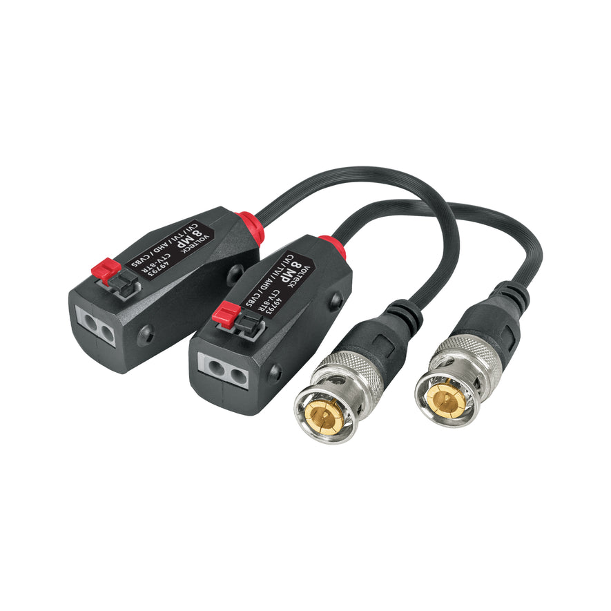 Par de Transceptores Pasivos Video Balun, hasta 8MP, Volteck Caja con 4, 49793