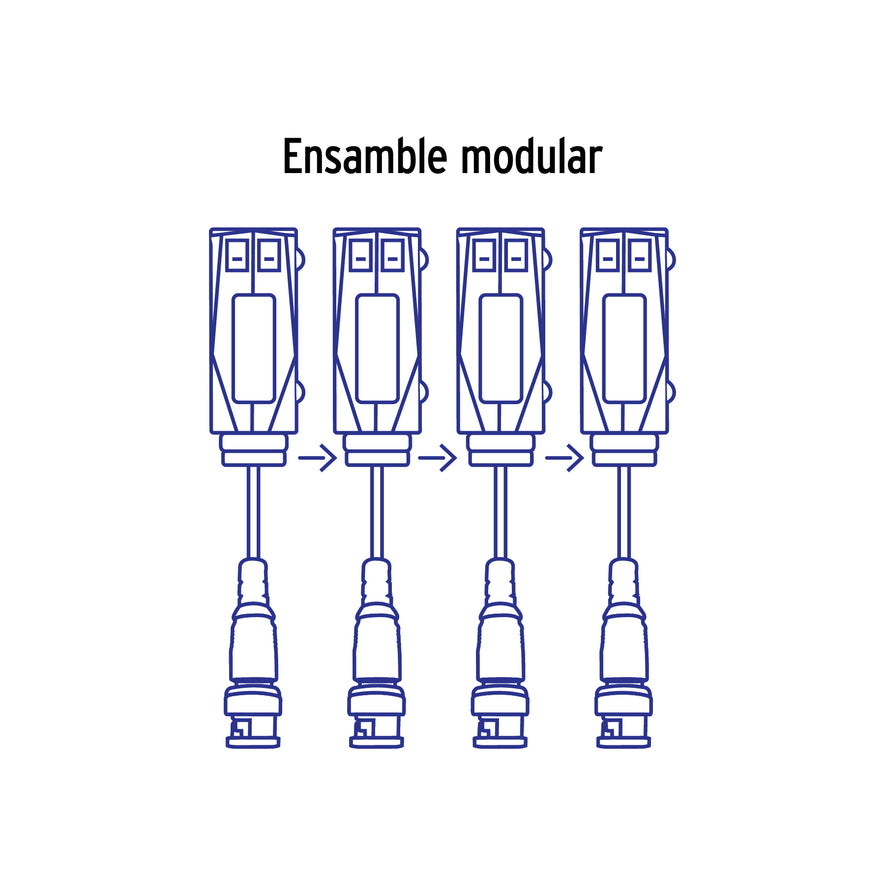 Par de Transceptores Pasivos Video Balun, hasta 8MP, Volteck Caja con 4, 49793