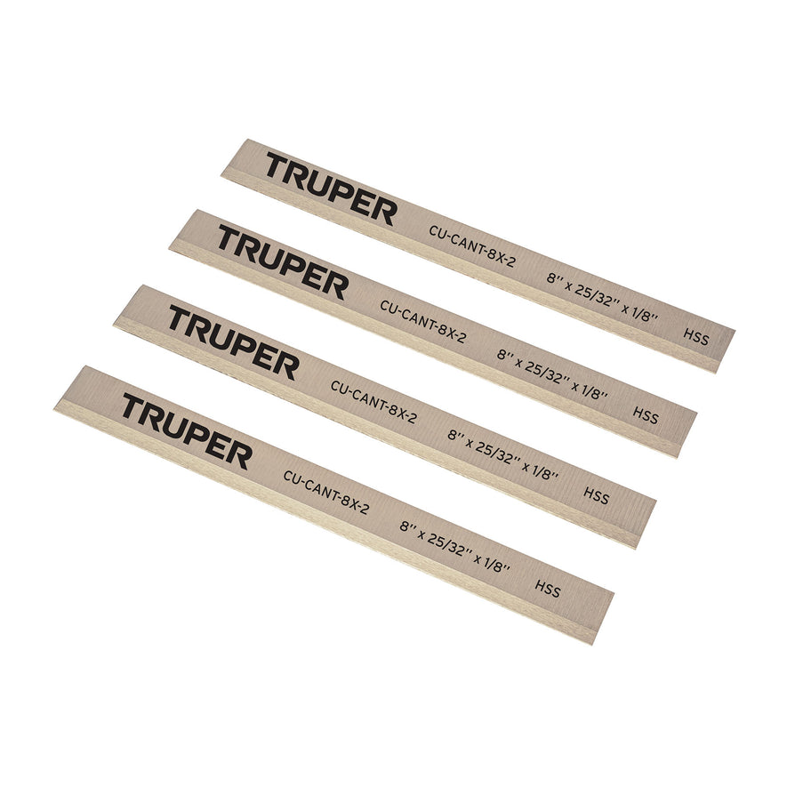 Cuchillas para canteadora CANT-8X-2, 4 pzs en caja, TRUPER, 16921