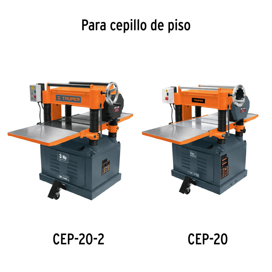 cuchillas HSS para cepillo de piso CEP-20, Truper Caja con 4, 16549