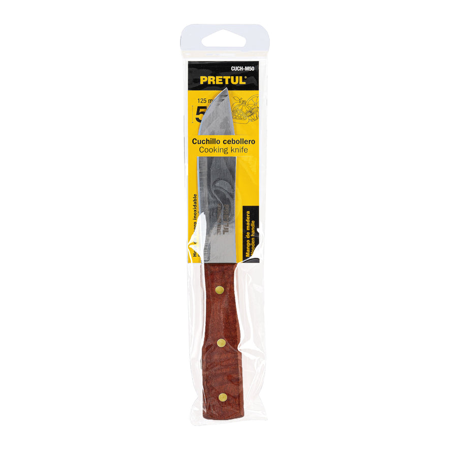 Cuchillo cebollero 5' mango de madera, Pretul Caja con 6, 23075