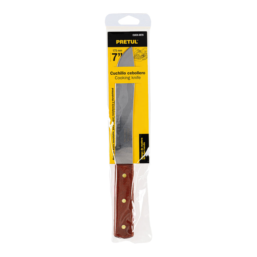 Cuchillo cebollero 7' mango de madera, Pretul Caja con 6, 23077