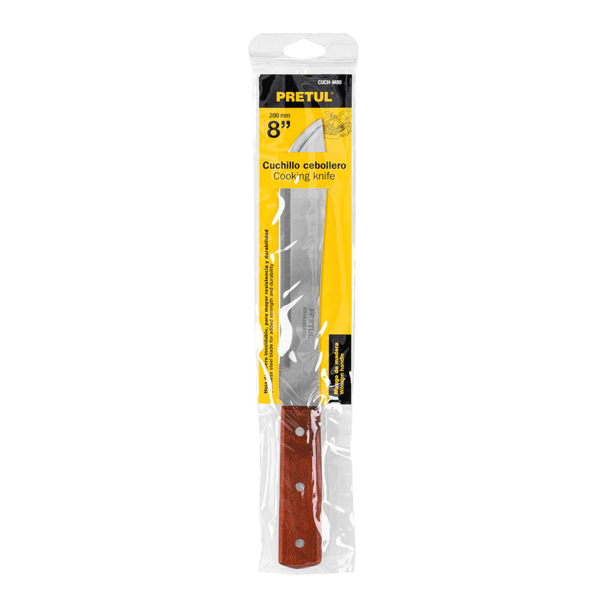 Cuchillo cebollero 8' mango de madera, Pretul Caja con 6, 23078