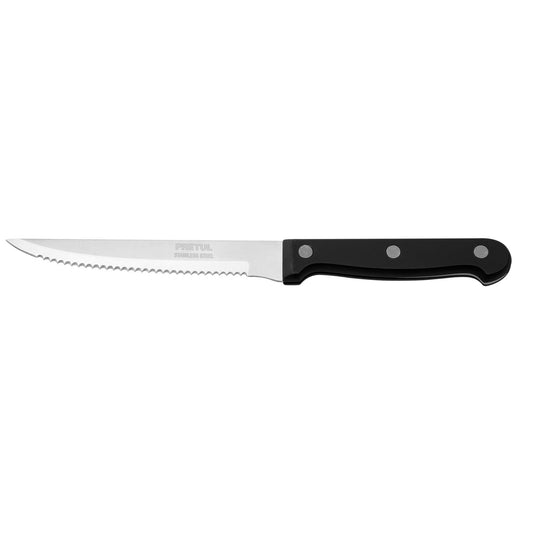 Cuchillo con sierra para asado 5' mango de plástico, Pretul Caja con 6, 23092