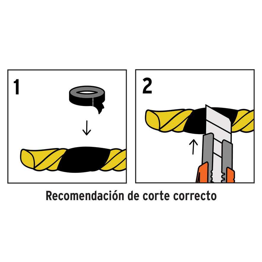 Metro de cuerda amarilla de polipropileno 4 mm, rollo 119m Caja con 6m, 40092