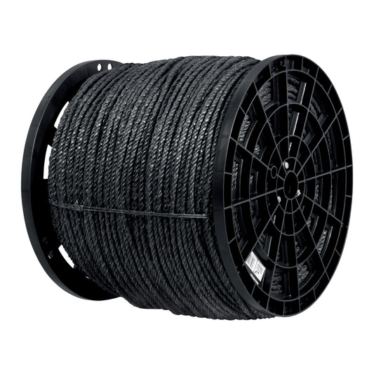 Kilo de cuerda negra de polipropileno 8 mm, carrete 20kg Caja con 20, 40764