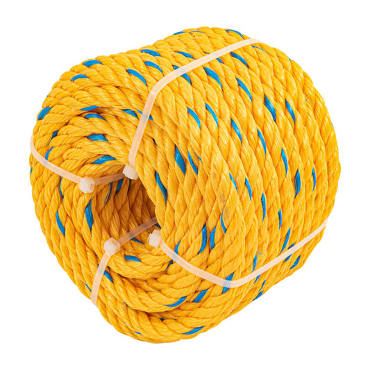 Metro de cuerda amarilla de polipropileno 11 mm, rollo 18m Caja con 6m, 40096