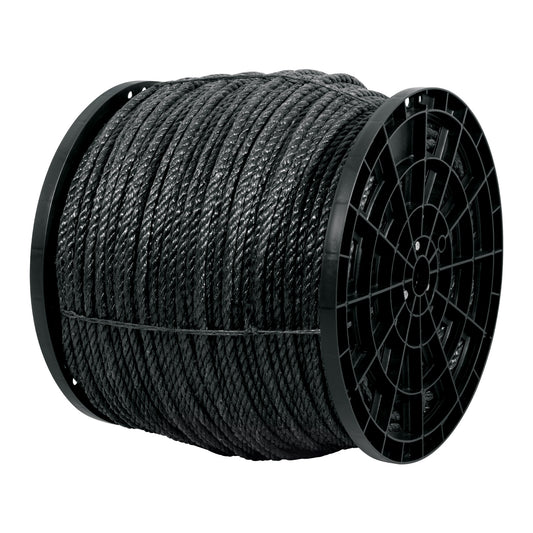Kilo de cuerda negra de polipropileno 11 mm, carrete 20kg Caja con 20, 40766