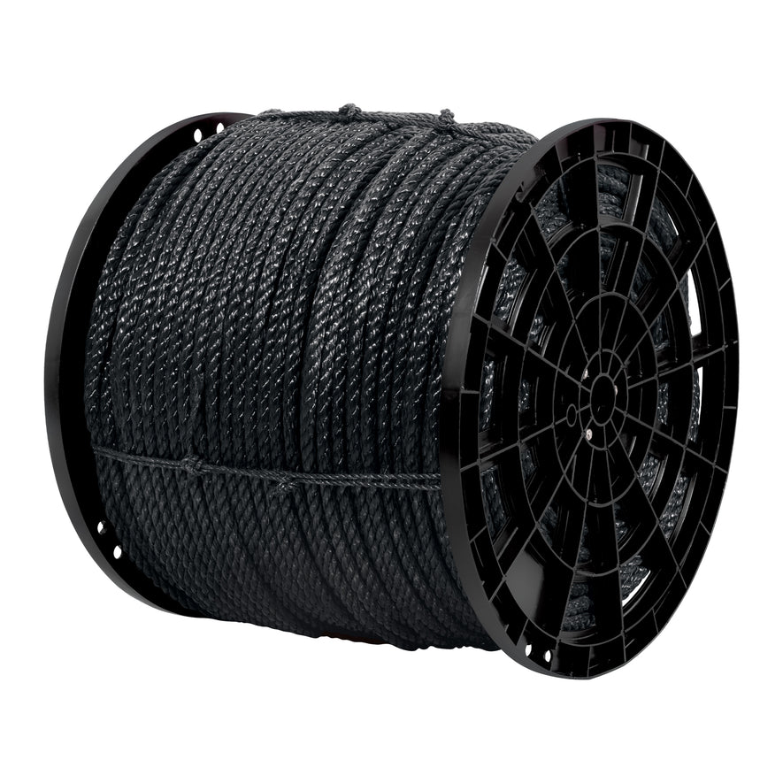 Kilo de cuerda negra de polipropileno 13 mm, carrete 30kg Caja con 30, 40767