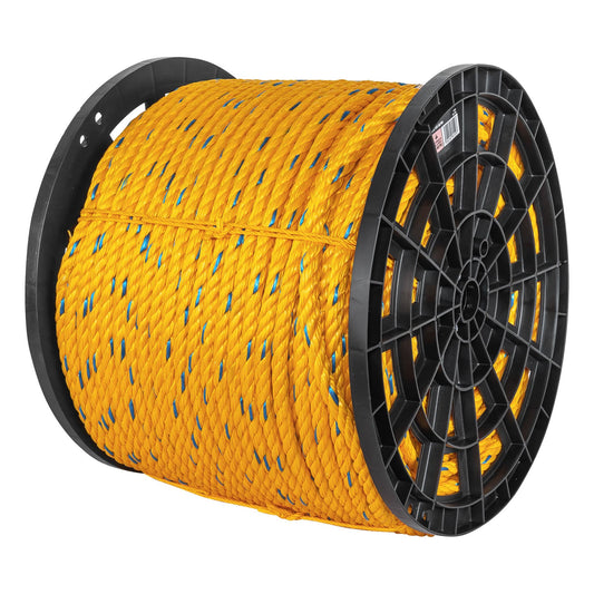 Metro de cuerda amarilla de polipropileno 16mm, carrete 264m Caja con 264, 40180