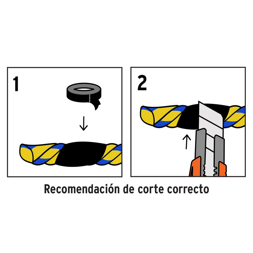 Metro de cuerda amarilla de polipropileno 16mm, carrete 264m Caja con 264, 40180