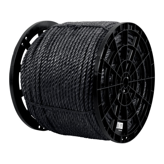 Kilo de cuerda negra de polipropileno 16 mm, carrete 30kg Caja con 30, 40768
