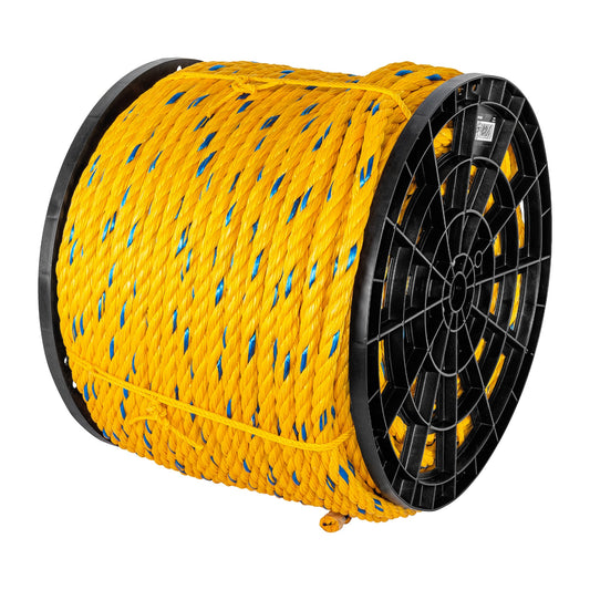 Kilo de cuerda amarilla de polipropileno 19mm, carrete 30kg Caja con 30, 44491