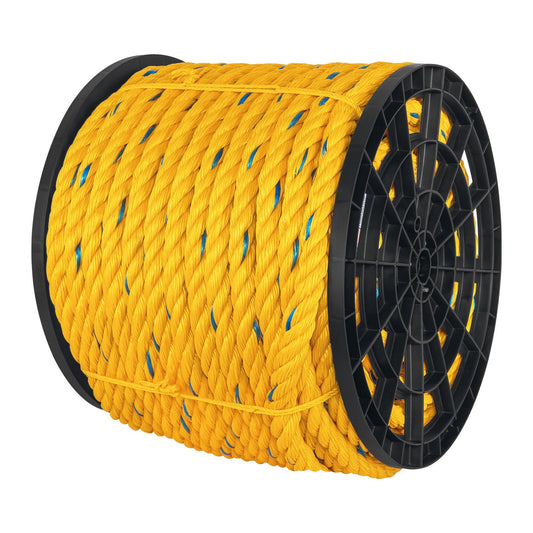 Metro de cuerda amarilla de polipropileno 25mm, carrete 102m Caja con 102, 40182
