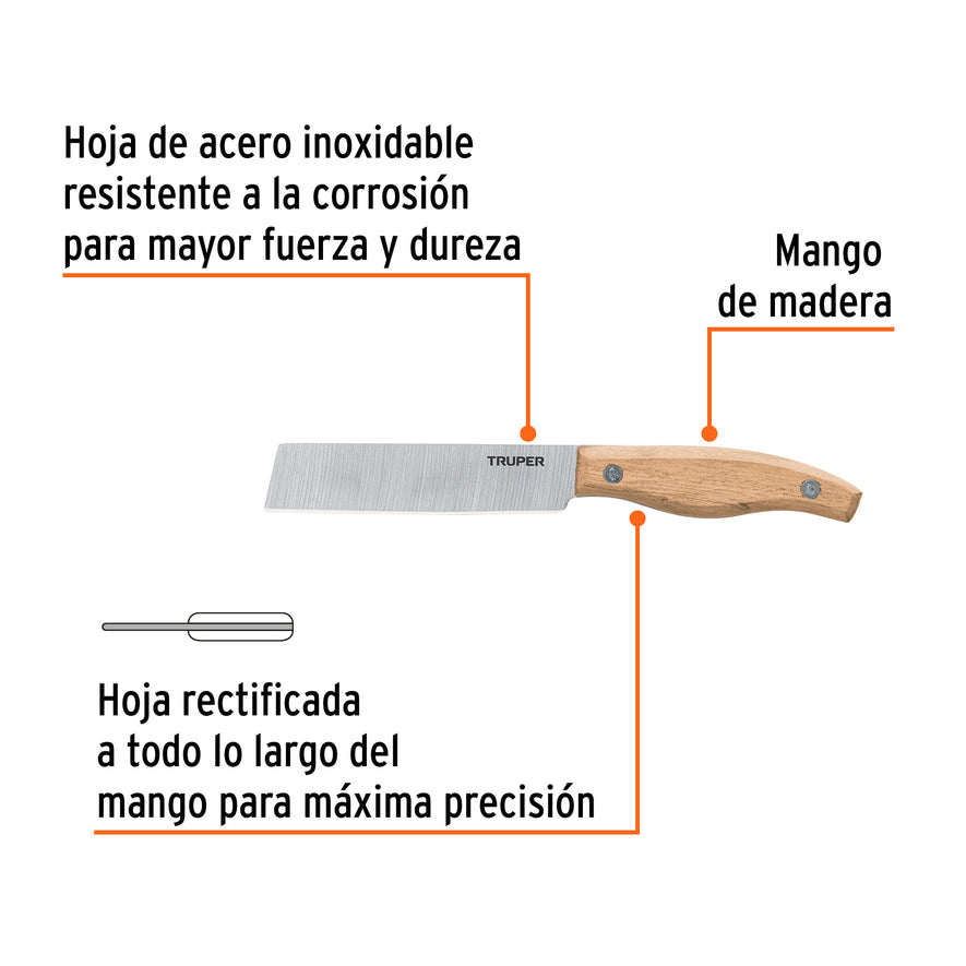 Cuchillo 7-1/2' para electricista, Truper Caja con 6, 17003