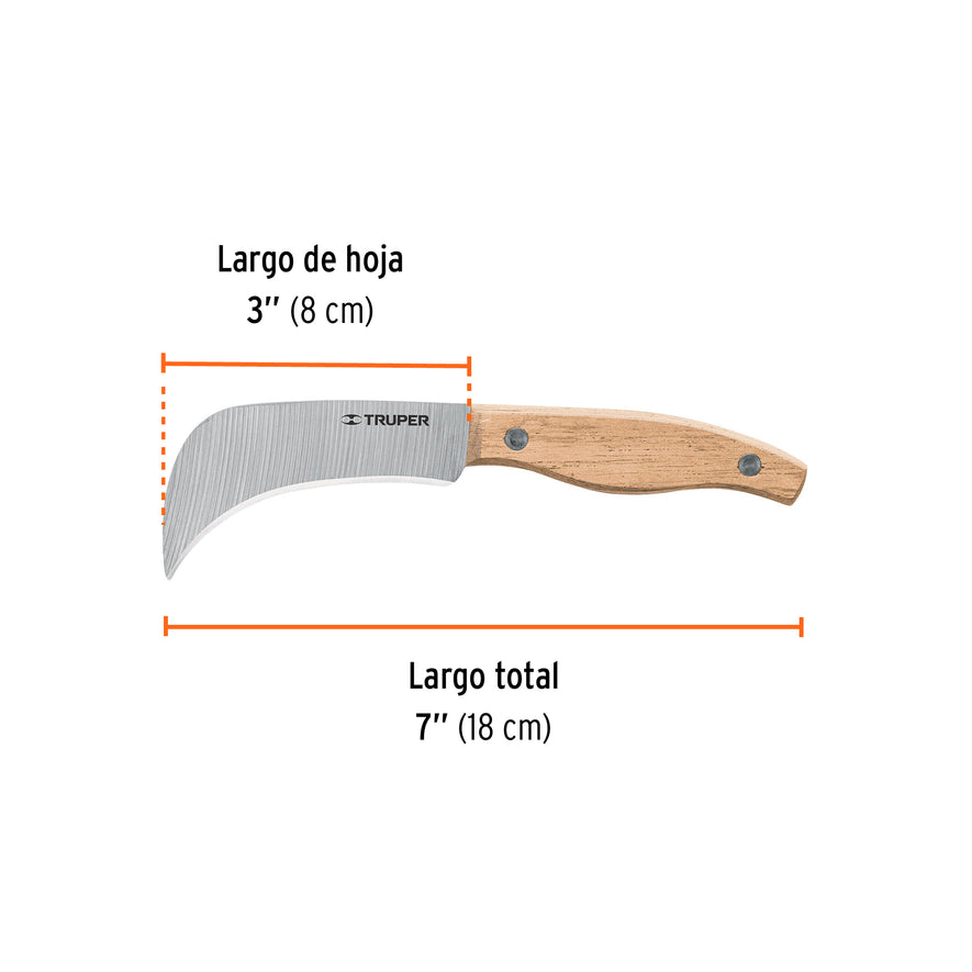 Cuchillo 7' para linóleo, Truper Caja con 6, 17002
