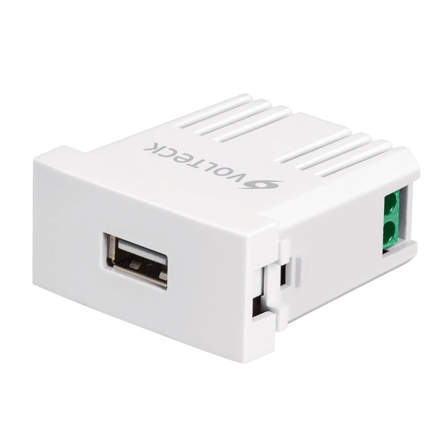 Cargador USB a la pared, 2.1A, línea Oslo, color blanco Caja con 3, 46086