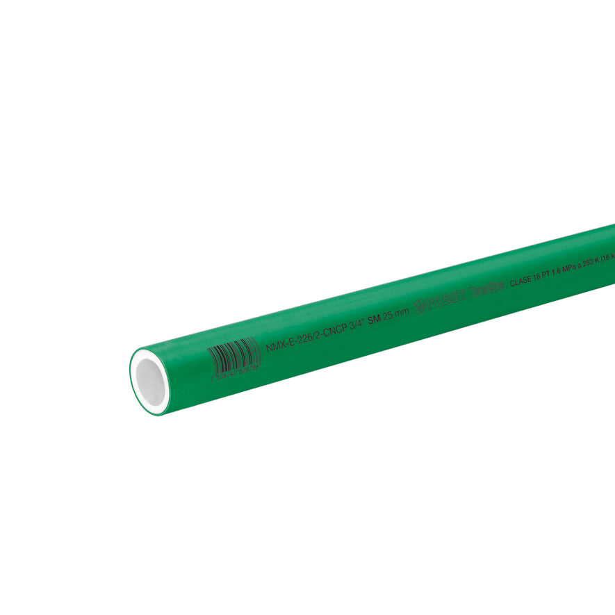 Tubo de 3/4' de PPR hidráulico de 4 m, Foset Caja con 10, 49898