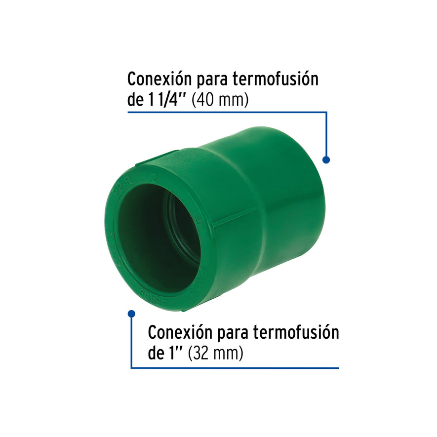 Reducción de PPR 1-1/4' x 1', Foset Caja con 4, 45469