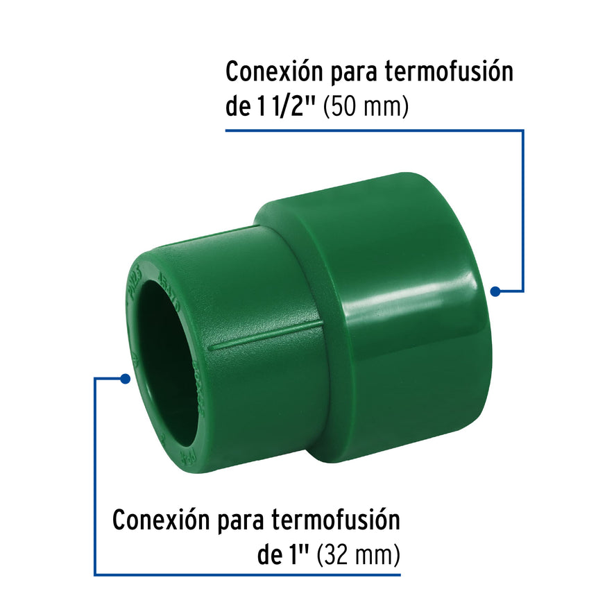 Reducción de PPR 1-1/2' x 1', Foset Caja con 4, 45470