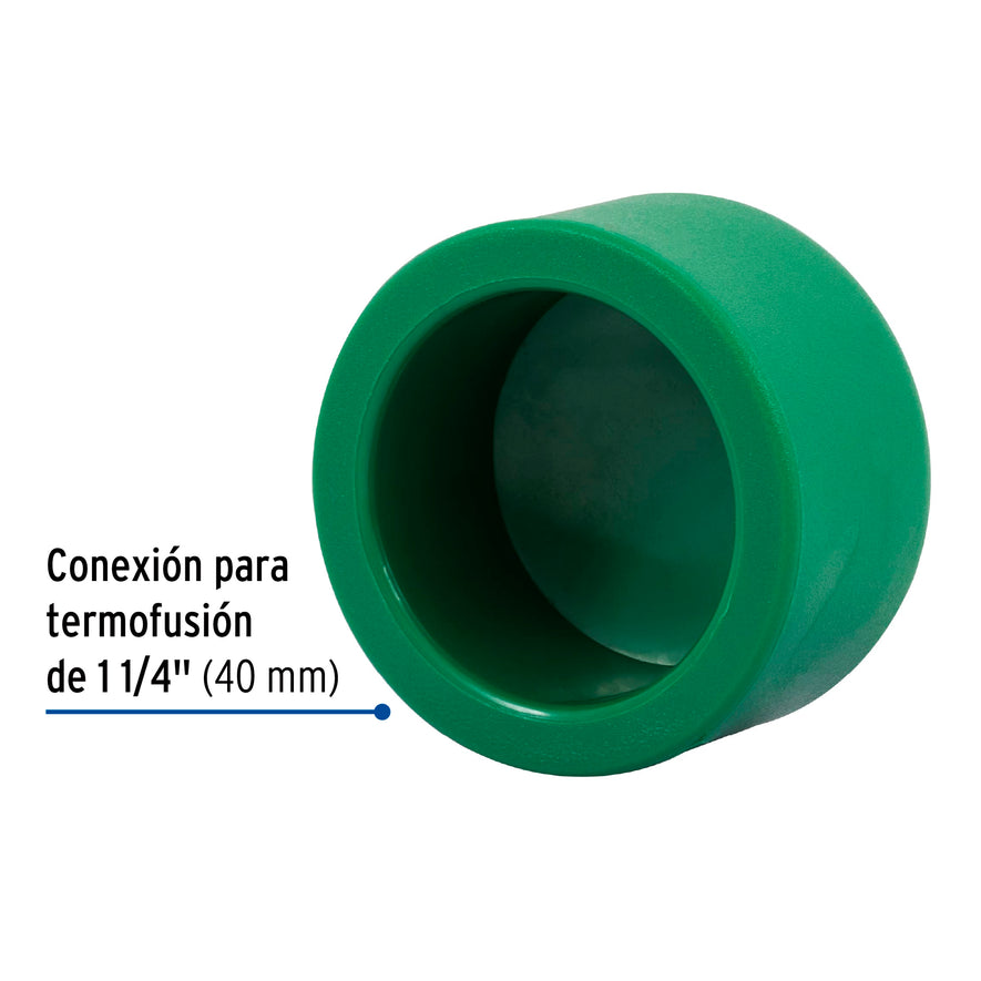 Tapon de PPR 1-1/4', Foset Caja con 4, 45456