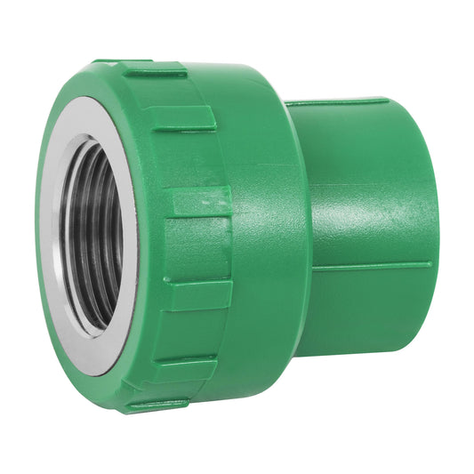 Adaptador PPR 1' hembra con inserto metálico, Foset Caja con 10, 49887