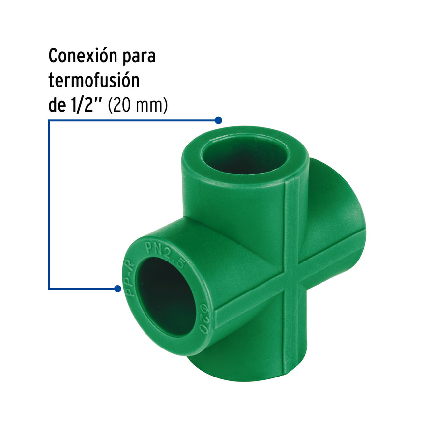 Cruz PPR, 1/2', Foset Caja con 10, 45555