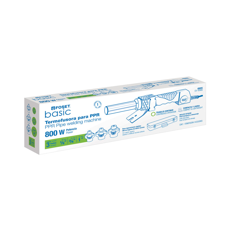 Termofusora de 800 W para PPR, Foset, 48005