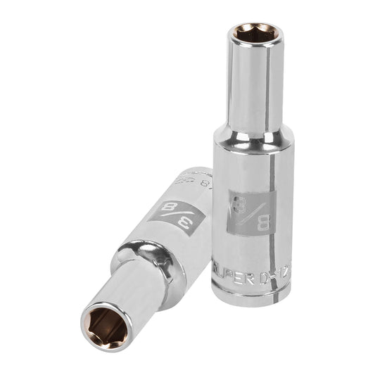 Dado largo de 3/8', 6 puntas, cuadro 1/2', Truper Caja con 6, 13323