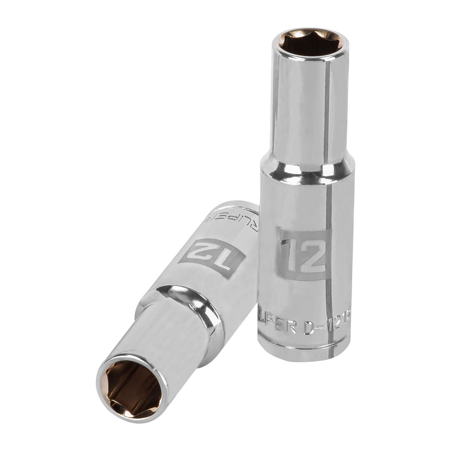 Dado largo de 12 mm, 6 puntas, cuadro 1/2', Truper Caja con 6, 13352