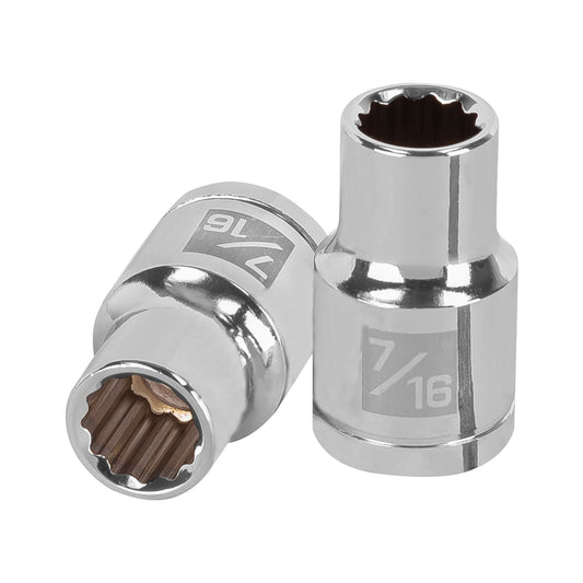 Dado de 7/16', 12 puntas, cuadro 1/2', Truper Caja con 6, 13301