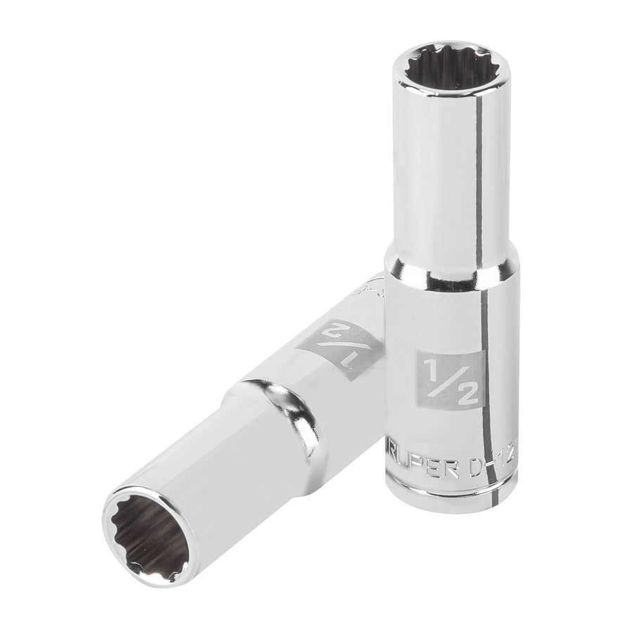 Dado largo de 1/2', 12 puntas, cuadro 1/2', Truper Caja con 6, 13360