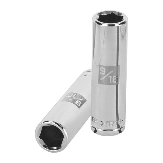 Dado largo de 9/16', 6 puntas, cuadro 1/2', Truper Caja con 6, 13326