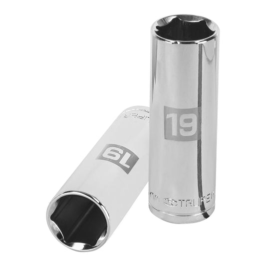 Dado largo de 19 mm, 6 puntas, cuadro 1/2', Truper Caja con 6, 13359