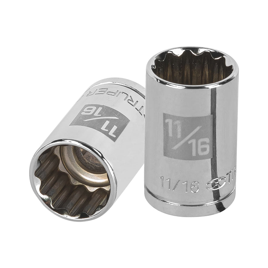 Dado de 11/16', 12 puntas, cuadro 1/2', Truper Caja con 6, 13305